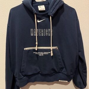 Nike Navy Blue Pullover Hoodie with Cream Drawcord